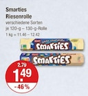 Smarties Riesenrolle White Chocolate im V-Markt Prospekt Smarties Riesenrolle White Chocolate von im aktuellen V-Markt Prospekt für 1,49 €