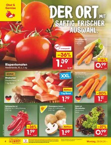 Tomaten im Netto Marken-Discount Prospekt "Aktuelle Angebote" mit 50 Seiten (Bonn)