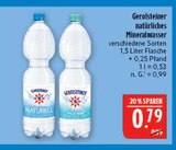 Natürliches Mineralwasser Naturell Angebote von Gerolsteiner bei Marktkauf Coburg für 0,79 €