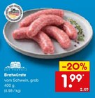 Bratwürste im Netto Marken-Discount Prospekt Bratwürste von Gut Ponholz im aktuellen Netto Marken-Discount Prospekt für 1,99 €