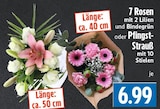 7 Rosen mit 2 Lilien und Bindegrün oder Pfingststrauß mit 10 Stielen bei EDEKA im Floh-Seligenthal Prospekt für 6,99 €