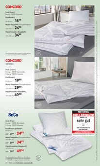 Bettdecke im Matratzen Concord Prospekt "AUS LIEBE ZU GUTEM SCHLAF" mit 8 Seiten (Remscheid)