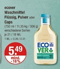 Waschmittel Flüssig, Pulver oder Caps von ecover im aktuellen V-Markt Prospekt für 5,49 €