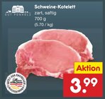 Aktuelle Schweinefleisch Angebote bei Netto Marken-Discount in Bremerhaven Aktuelles Schweine-Kotelett Angebot bei Netto Marken-Discount in Bremerhaven ab 3,99 €
