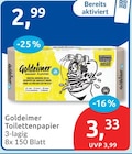 Toilettenpapier von Goldeimer im aktuellen budni Prospekt