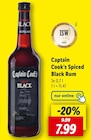Spiced Black Rum von Captain Cook’s für 7,99 € bei Lidl im Angebot Spiced Black Rum von Captain Cook’s im aktuellen Lidl Prospekt