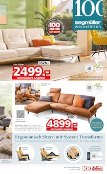 Couch im aktuellen Segmüller Prospekt (Heidelberg) Couch im Segmüller Prospekt "100 Jahre Segmüller - Highlight Angebote" mit 32 Seiten (Heidelberg)