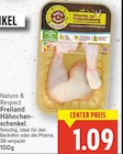 Freiland Hähnchenschenkel von Nature & Respect für 1,09 € bei E center im Angebot Freiland Hähnchenschenkel von Nature & Respect im aktuellen E center Prospekt