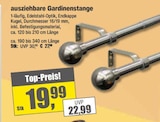 ausziehbare Gardinenstange ca. 120 bis 210 cm Länge bei wohnstore Westermann im Rheda-Wiedenbrück Prospekt für 19,99 €