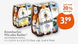 Aktuelles Krombacher Pils oder Radlerq Angebot bei tegut in Wiesbaden ab 3,99 €