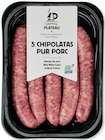 5 Chipolatas Pur Porc Premier Plateau en promo chez Intermarché Hyper 5 Chipolatas Pur Porc Premier Plateau dans le catalogue Intermarché Hyper