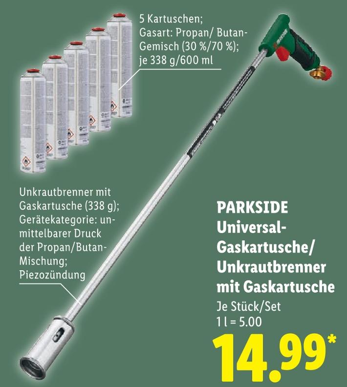 Universal-Gaskartusche/Unkrautbrenner mit Gaskartusche