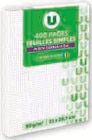 Feuilles simples ou copies doubles perforées - U en promo chez Super U Feuilles simples ou copies doubles perforées - U dans le catalogue Super U