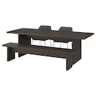Tisch, 2 Stühle + Bank Eschenfurnier dunkelbraun/Gunnared dunkelgrau schwarz Angebote von BERGSHYTTAN / TOSSBERG bei IKEA Göttingen für 587,98 €