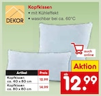 Kopfkissen ca. 40 x 80 cm Angebote von Dekor bei Netto Marken-Discount Rottenburg für 12,99 €