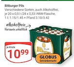 Pils Angebote von Bitburger bei GLOBUS Bad Kreuznach für 10,99 €
