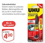 Sekundenkleber im Angebot bei GLOBUS in Gera Sekundenkleber Angebote von UHU bei GLOBUS Gera für 4,00 €