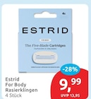 For Body Rasierklingen von Estrid für 9,99 € bei budni im Angebot For Body Rasierklingen von Estrid im aktuellen budni Prospekt