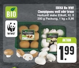 Champignons weiß von EDEKA Bio WWF für 1,99 € bei EDEKA im Angebot Champignons weiß von EDEKA Bio WWF im aktuellen EDEKA Prospekt