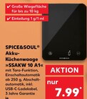 Akku-Küchenwaage »SSAKW 10 A1« im Angebot bei Kaufland in Greifswald Akku-Küchenwaage »SSAKW 10 A1« Angebote von SPICE&SOUL bei Kaufland Greifswald für 7,99 €