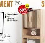 Meuble dessus WC en promo chez Maxi Bazar Créteil à 69,99 €