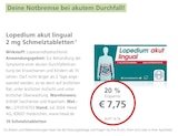 Linda Premiumapotheke Sandhausen - Lopedium akut lingual Angebot im Prospekt Lopedium akut lingual bei Linda Premiumapotheke im Sandhausen Prospekt für 7,75 €