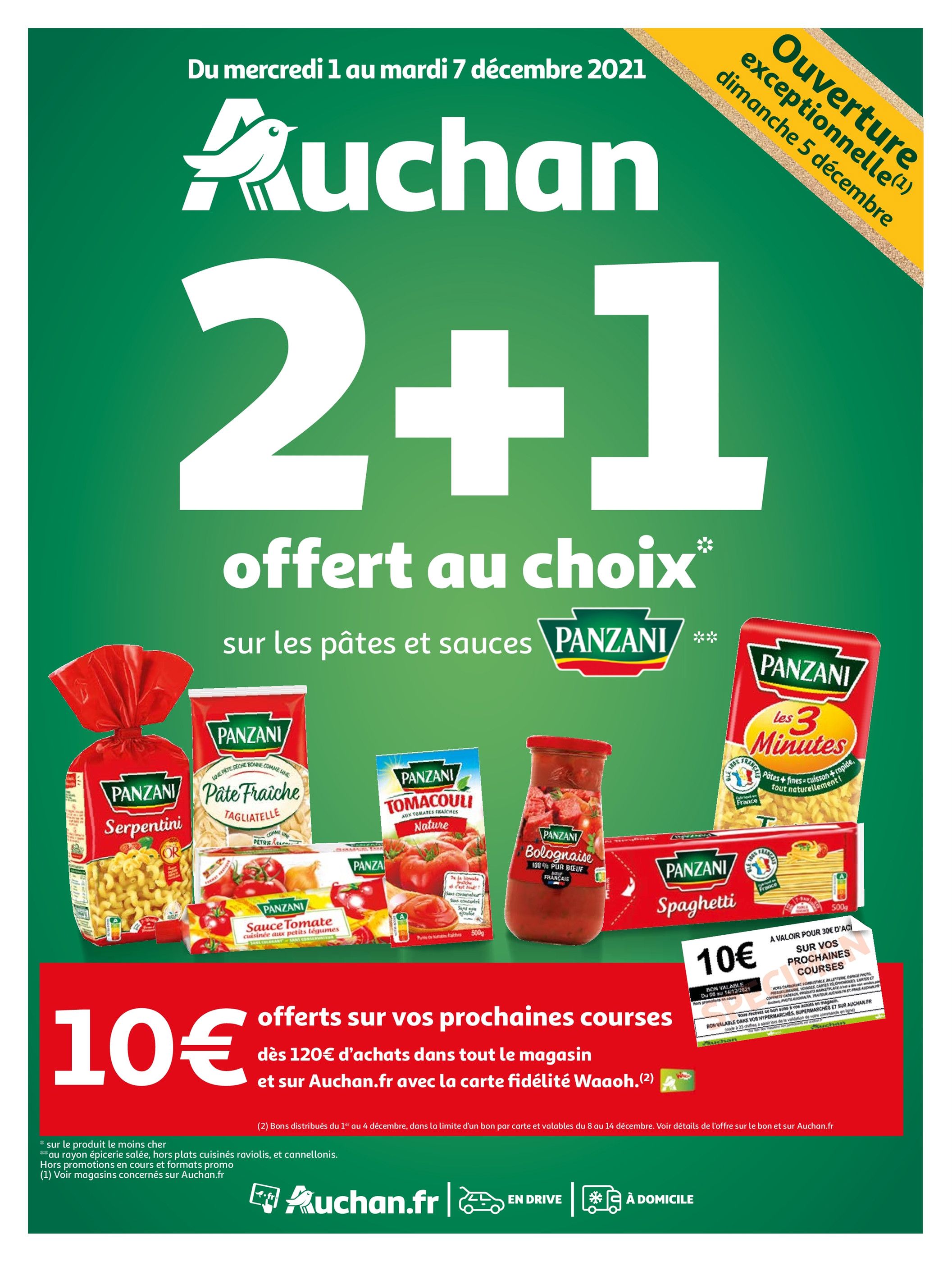 Catalogue Auchan à Piscop, avec 80 pages Prospectus Auchan à Piscop, "2+1 offert au choix", 80 pages, 01/12/2021 - 07/12/2021