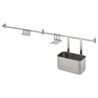 Stangen mit Haken + 1 Behälter Edelstahl von KUNGSFORS im aktuellen IKEA Prospekt