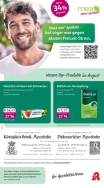 mea - meine apotheke Apotheken Prospekt der aktuellen Woche mit 4 Seiten, gültig von 01.08.2026 bis 31.08.2026, in Tönning und Umgebung Aktueller mea - meine apotheke Apotheken Prospekt in Tönning und Umgebung, "Unsere August-Angebote" mit 4 Seiten, 01.08.2026 - 31.08.2026