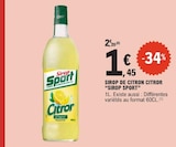 E.Leclerc Coutras - Promo Sirop de Citron Sirop Sport Promo Sirop de Citron Sirop Sport à 1,45 € dans le catalogue E.Leclerc à Coutras
