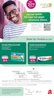 mea - meine apotheke Prospekt der Woche "Unsere Juni-Angebote" Seite 1, 01.06.2026 bis 30.06.2026 für Essen Aktueller mea - meine apotheke Prospekt "Unsere Juni-Angebote" Seite 1 von 4 Seiten für Essen