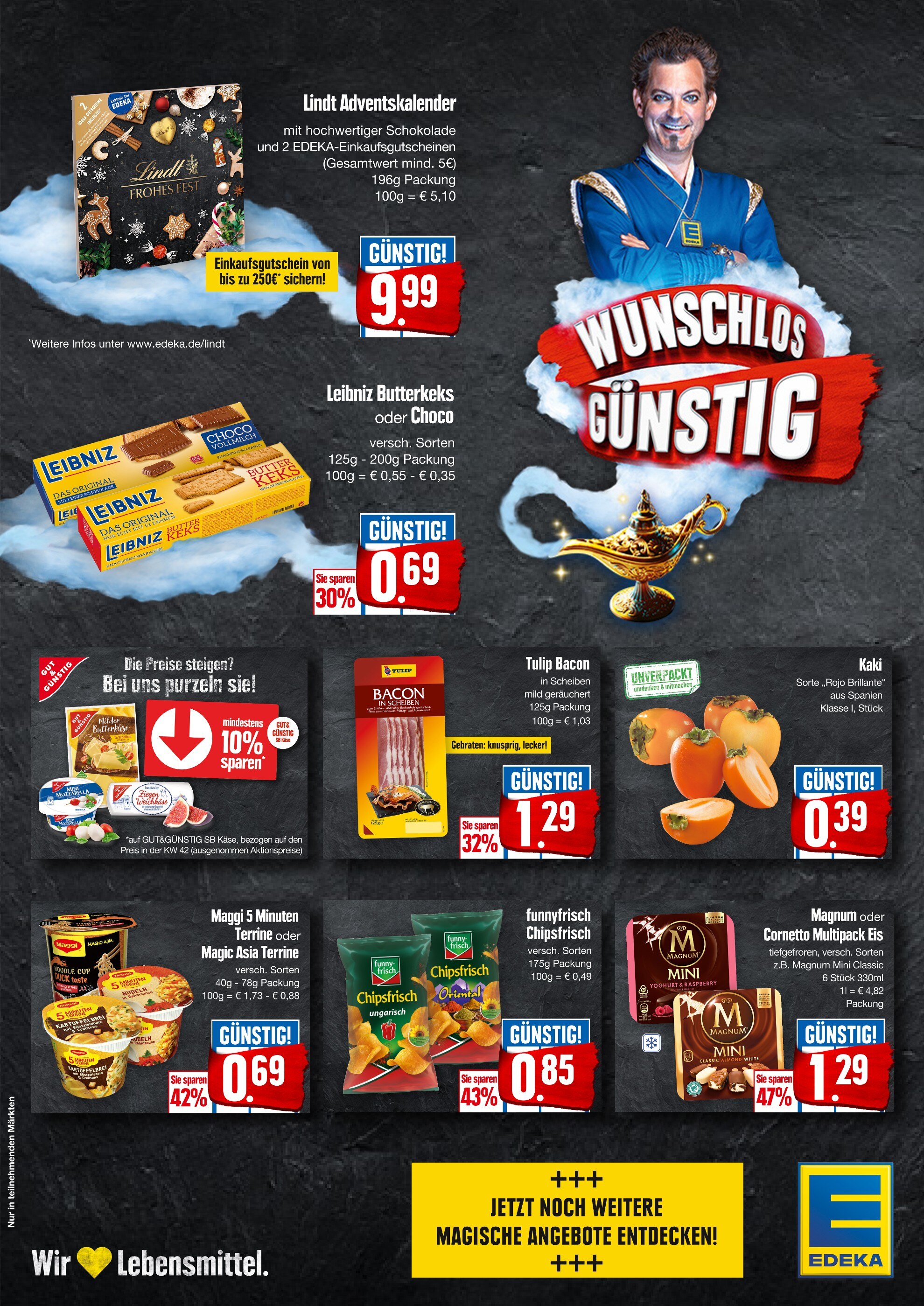 EDEKA center Prospekt für Eiselfing mit 1 Seite EDEKA center Prospekt für Eiselfing: "Wunschlos günstig", 1 Seite, 25.10.2021 - 30.10.2021