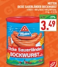 Dicke Sauerländer Bockwurst von Metten im aktuellen Marktkauf Prospekt