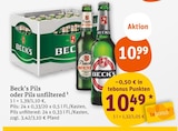 Beck’s Pils oder Pils unfiltered von Beck's im aktuellen tegut Prospekt für 10,49 €