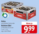 Astra verschiedene Sorten oder Holsten Edel bei famila Nordost im Mölln Prospekt für 9,99 €