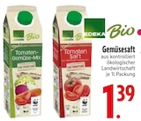 Tomaten-Gemüse-Mix oder Tomaten Saft von EDEKA Bio im aktuellen EDEKA Prospekt für 1,39 €