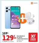 Pack Redmi 12 5G 128 Go + Écouteurs Buds 6 - XIAOMI en promo chez Auchan Hypermarché Lambersart à 129,99 €