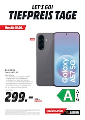 Samsung Galaxy Angebote im Prospekt "LET'S GO! TIEFPREISTAGE" von MediaMarkt Saturn Samsung Galaxy Angebote im Prospekt "LET'S GO! TIEFPREISTAGE" von MediaMarkt Saturn auf Seite 11