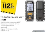 Tout Faire Tain-l'Hermitage - Promo TÉLÉMÈTRE LASER VERT 100 M Promo TÉLÉMÈTRE LASER VERT 100 M à 112,80 € dans le catalogue Tout Faire à Tain-l'Hermitage