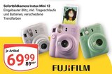 Sofortbildkamera Instax Mini 12 im Angebot bei GLOBUS in Castrop-Rauxel Sofortbildkamera Instax Mini 12 Angebote von Fujifilm bei GLOBUS Castrop-Rauxel für 69,99 €