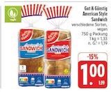 American Style Sandwich Vollkorn bei EDEKA im Prospekt "" für 1,00 €