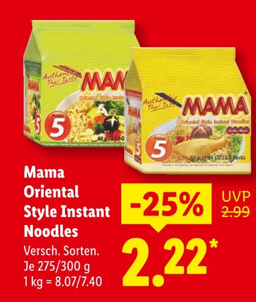 Oriental Style Instant Noodles