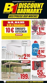Aktueller B1 Discount Baumarkt Baumärkte Prospekt in Nohra und Umgebung, "BESTPREISE DER WOCHE!" mit 8 Seiten, 04.10.2025 - 10.10.2025