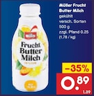 Frucht Butter Milch Angebote von Müller bei Netto Marken-Discount Saarbrücken für 0,89 €
