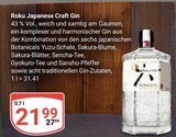 Aktuelles Japanese Craft Gin Angebot bei GLOBUS in Leipzig ab 21,99 €