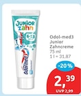 Junior Zahncreme von Odol-med3 im aktuellen budni Prospekt