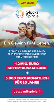 Westlotto Prospekt Ein Gewinn fürs Leben. mit  Seite in Wehrbleck und Umgebung