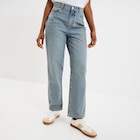 Jeans mom 7/8ème taille haute Creeks denim dirty femme à La Halle dans Pernes-lès-Boulogne