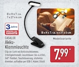 Aktuelles Akku-Klemmleuchte Angebot bei ALDI Nord in Gelsenkirchen ab 7,99 €