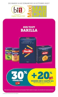 Catalogue Bi1 de la semaine "bi1 supermarché Maxi MARCHÉ" avec 1 pages, valide du 14/10/2025 au 19/10/2025 pour Bois-d'Amont et alentours Prospectus Bi1 de la semaine "bi1 supermarché Maxi MARCHÉ" avec 1 pages, valide du 14/10/2025 au 19/10/2025 pour Bois-d'Amont et alentours